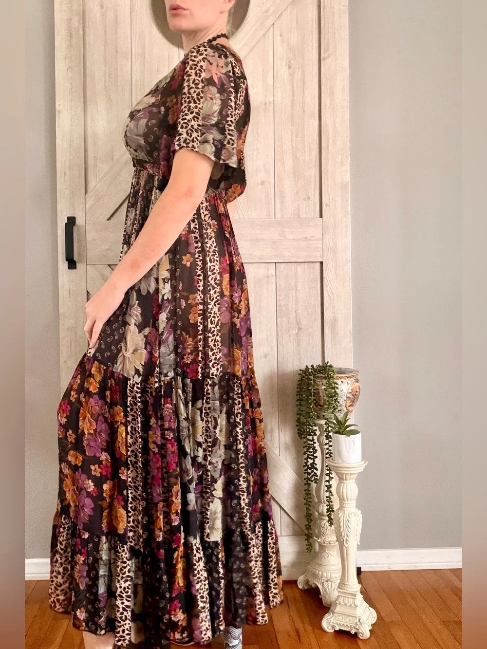 Johnny Was Patchwork Maxi Dress - Picture 3 of 13